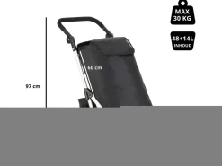 Cruiser 3-Räder 58 Liter einkaufstrolley mit kuhltasche