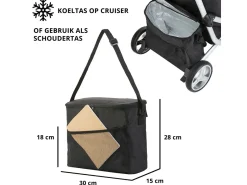 Cruiser 3-Räder 58 Liter einkaufstrolley mit kuhltasche