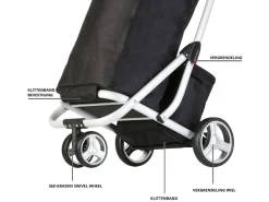 Cruiser 3-Räder 58 Liter einkaufstrolley mit kuhltasche