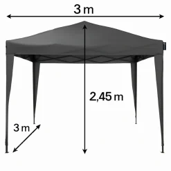 CUHOC 3 x 3 m easy-up Pavillon - Grey