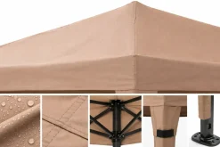 CUHOC Easy Up 3x3 m Partyzelt - Taupe