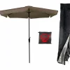 CUHOC sonnenschirm Ø3m taupe mit hülle Redlabel
