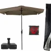 CUHOC sonnenschirm Ø3m taupe mit hülle Redlabel und fuß