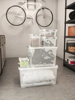 Curver Handy+ 65 Liter Aufbewahrungsbox mit Deckel - 3 Stück