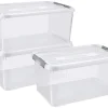 Curver Handy+ 50 Liter Aufbewahrungsbox mit Deckel - 3 Stück