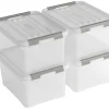 Curver Handy+ 15 Liter Aufbewahrungsbox mit Deckel - 4 Stück