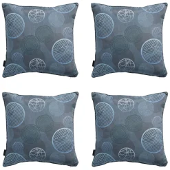Dekokissen Madison Circle blau - 4er-Set