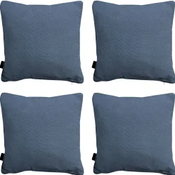 Dekokissen Madison Panama in Saphirblau – 4er-Set