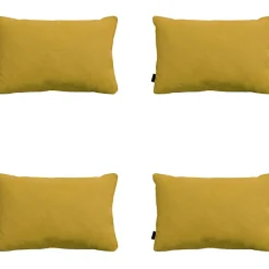 Dekokissen Madison Panama, Senfgelb – 4er-Set