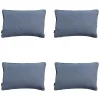 Dekokissen Madison Panama in Saphirblau – 4er-Set