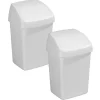 Delta 2er-Set weißen Schwingdeckeleimer - 10 Liter