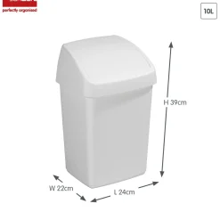 Delta 2er-Set weißen Schwingdeckeleimer - 10 Liter