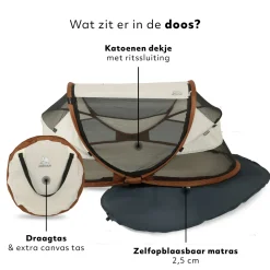 Deryan Baby Luxe Campingbett - Sand