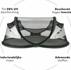 Deryan Baby Luxe Campingbett - Silver