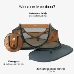Deryan Baby Luxe Reisebett - Caramel