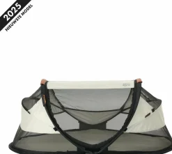 Deryan Baby Luxe Reisebett mit Ledergriffen - Ivory