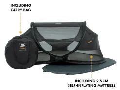 Deryan Baby Luxe Schwarz Campingbett