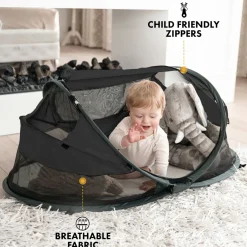 Deryan Baby Luxe Schwarz Campingbett