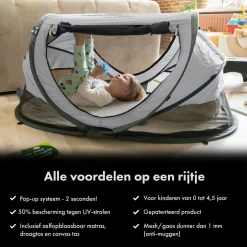 Deryan Kleinkind Luxe Reisebet - Silver