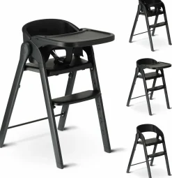 Deryan Luxe klappbarer Hochstuhl - Black