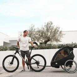 Deryan Luxus 3-in-1 Fahrradanhänger - Black