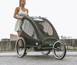 Deryan Luxus 3-in-1 Fahrradanhänger - Black