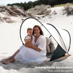 Deryan Luxus XXL Pop-Up Strandzelt - Cream