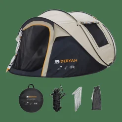 Deryan 4P Pop-Up Zelt – Sand