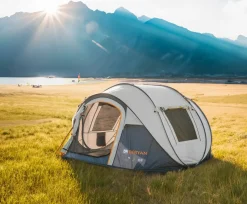 Deryan 4P Pop-Up Zelt – Sand