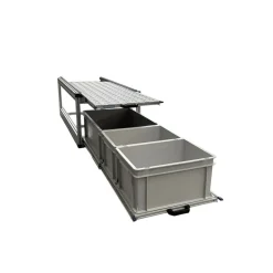 Doppel-Heckauszug 120×40 cm – 3 offene Boxen und Riffelblech