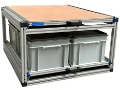 Doppel-Heckauszug 80×60cm Multiplexplatte 3 geschlossene Boxen