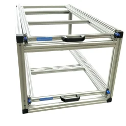 Doppel-Heckauszug mit 2 geschlossene Boxen und Alu platte-90x40cm