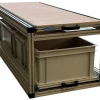 Doppel-Schiebeframe 120x40 cm mit offenen Boxen und Holz