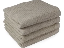 DoubleDry Popcorn 70 x 140 cm 4er-Set Handtüchern - Taupe