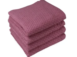DoubleDry Popcorn 70 x 140 cm 4er-Set Handtüchern - Rosa