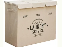 DuneDesign 3 Fächer Wäschekorb - 84 Liter