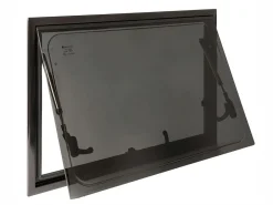 DWS Camping 1200 x 500 mm Klappfenster mit Kombirollo - Black