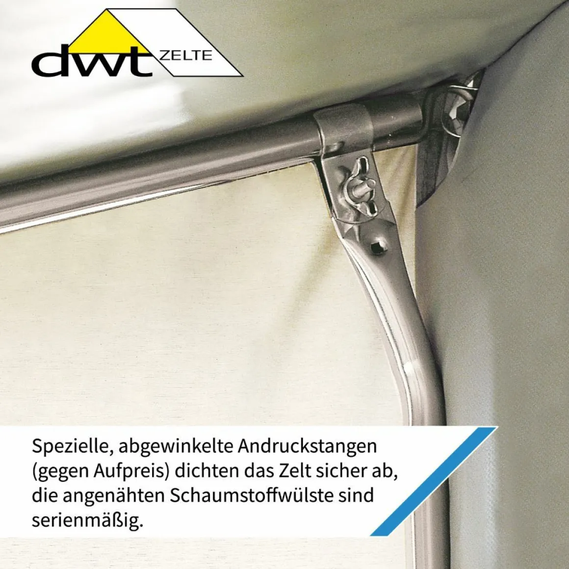 DWT Cortina III 220 x 180 cm Wohnwagen Winterzelt - Grey