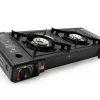 Eurocatch 2 flammig gaskocher - Black