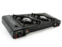 Eurocatch 2 flammig gaskocher - Black
