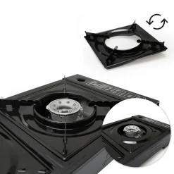 Eurocatch 2 flammig gaskocher - Black