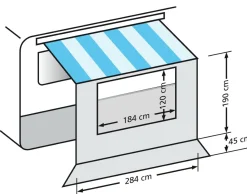 Eurotrail 284 x 190 cm Universal-Vorderwand