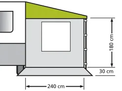 Eurotrail universelle Seitenwand 240 cm