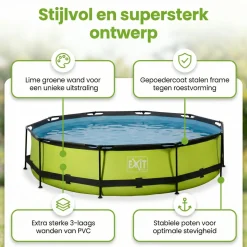 EXIT Lime 360x76cm Pool mit pump - Grün