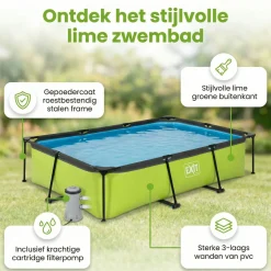 EXIT Lime 300x200x65cm Pool mit pump - Grün