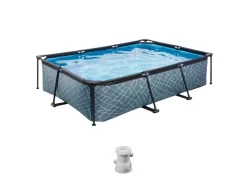 EXIT Stone 300x200x65cm Pool mit pump - Grau