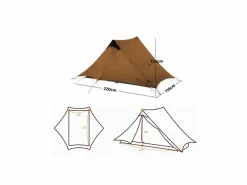 3F UL GEAR Lanshan Zelt – 3 Jahreszeiten – Grau