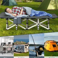 Feldbett Campingbett 200 kg Liege Gästebett Klappliege