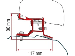 Fiamma Adapter F40Van Ford Custom L1