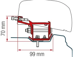 Fiamma Adapter F40Van Trafic/Vivaro/Talento/NV300 L2